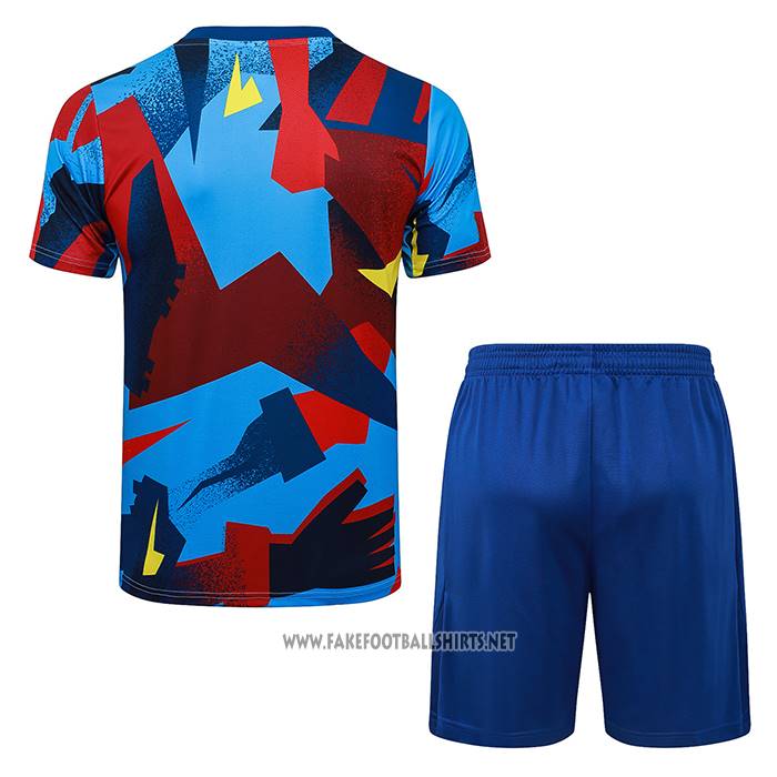 Tracksuit Barcelona Short Sleeve 2025-2026 Blue Red - Shorts